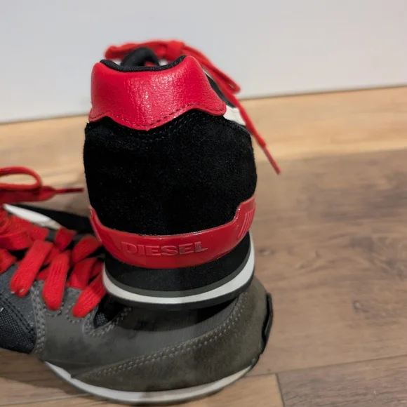 Diesel Black and Red Sneakers - Picture 6 of 7